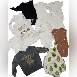 Baby Clothing Lot 0-12M | Star Wars, Gerber, Honest Baby | 10+ pcs
